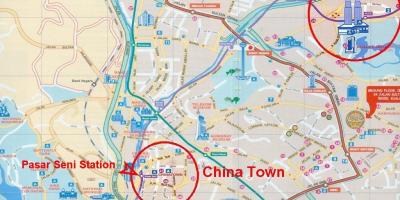 Chinatown στην κουάλα λουμπούρ χάρτης