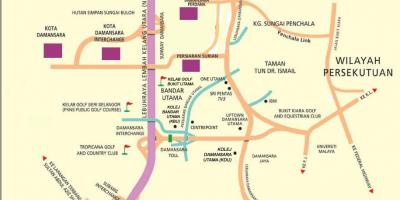 Damansara χάρτης κουάλα λουμπούρ