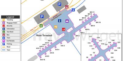 Kl διεθνές αεροδρόμιο χάρτης