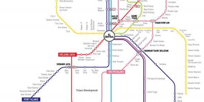 Kl σιδηροδρομικό χάρτη της διαδρομής