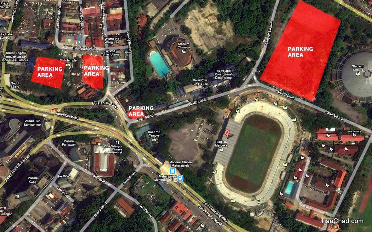 Χάρτης της σε stadium negara