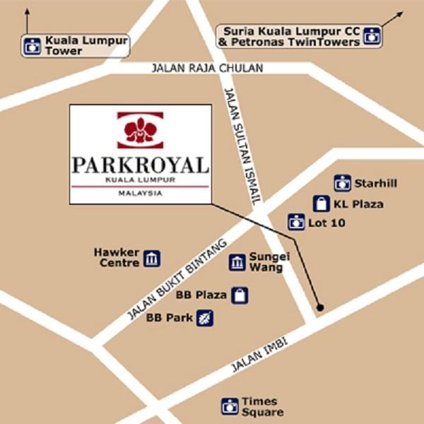 Χάρτης της parkroyal kuala lumpur