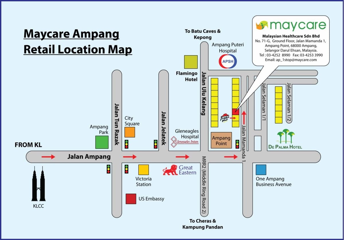 Χάρτης της ampang park