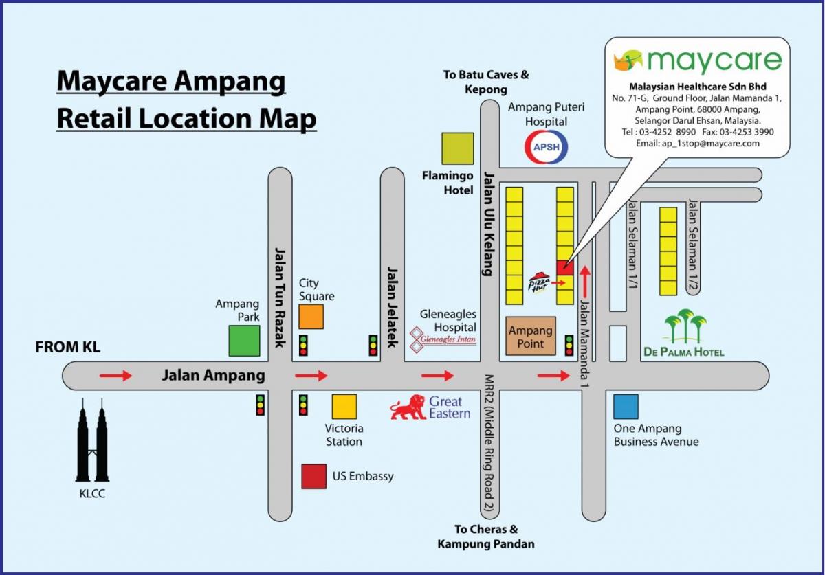 Χάρτης της ampang park