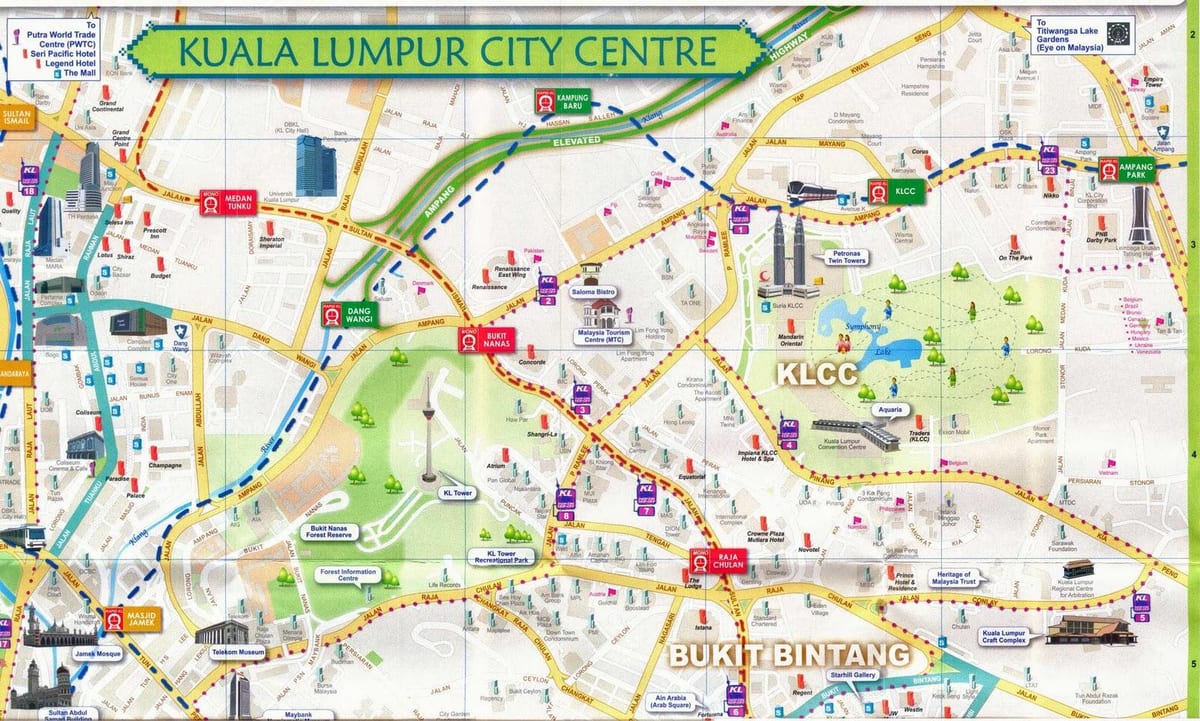 bukit bintang kuala lumpur χάρτης