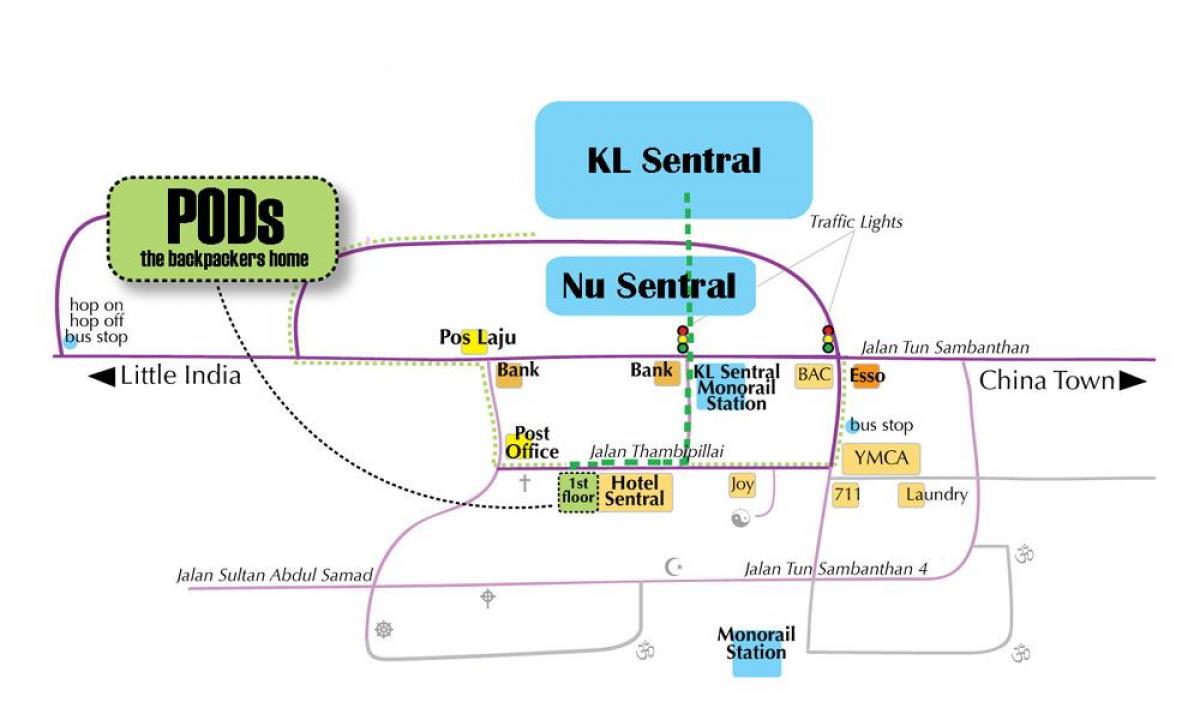 κουάλα λουμπούρ σταθμό λεωφορείων χάρτης