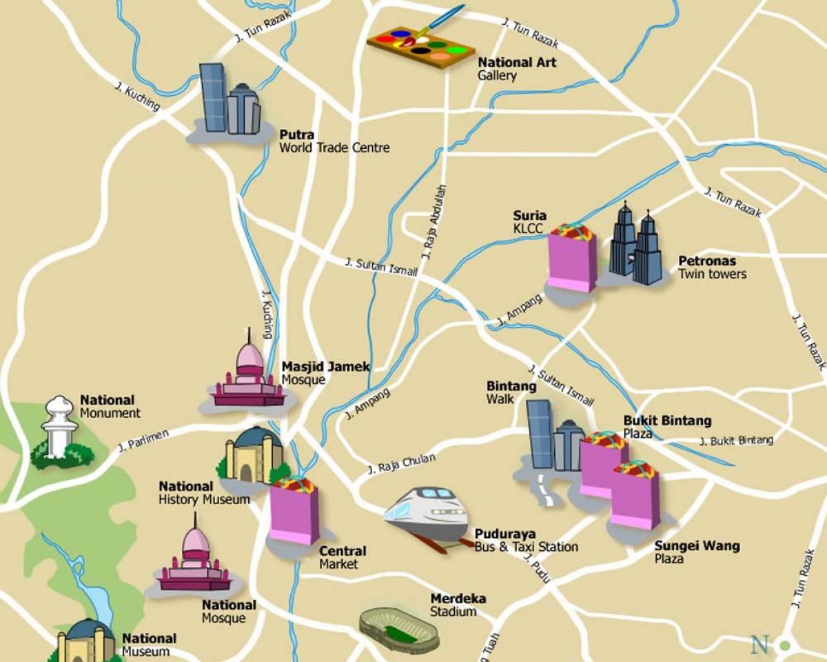 τουριστικός χάρτης της kl μαλαισία