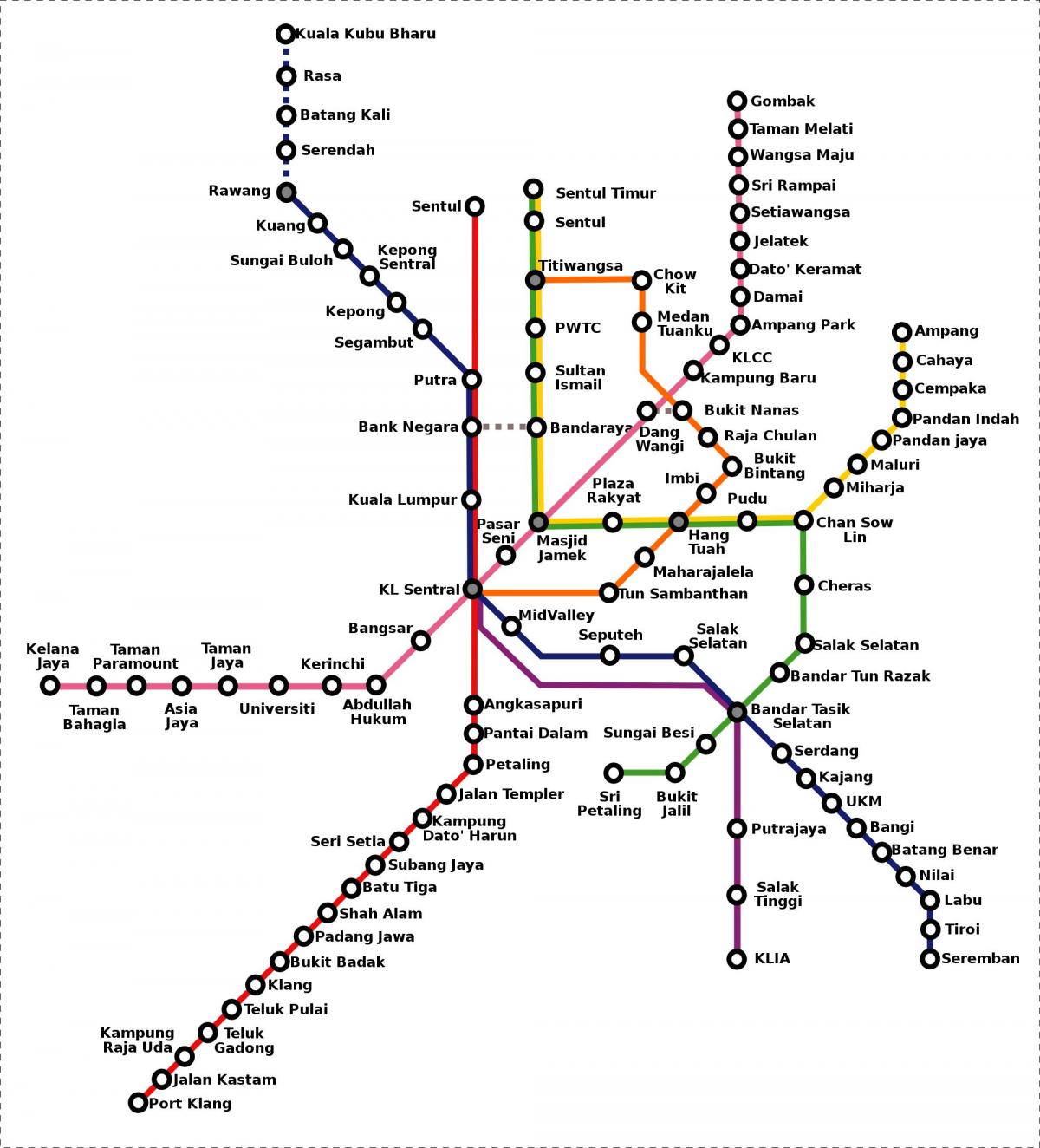 μαλαισία χάρτη του μετρό