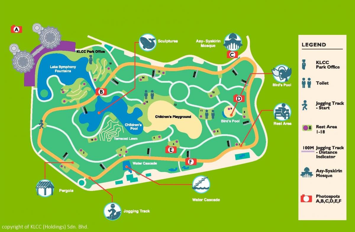 Χάρτης της klcc park