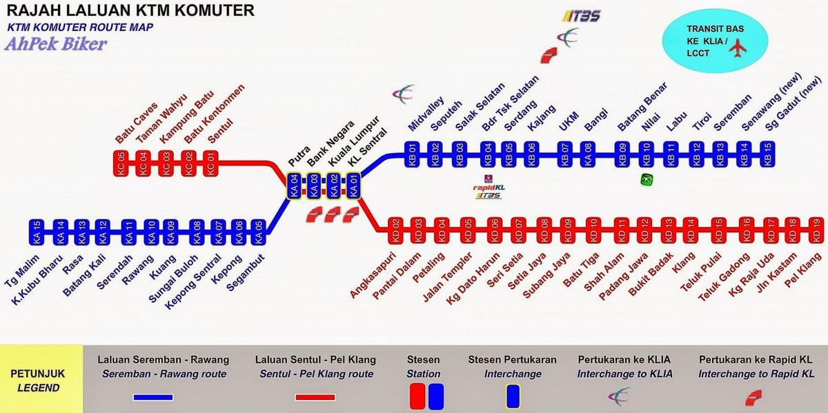 Χάρτης της komuter μαλαισία