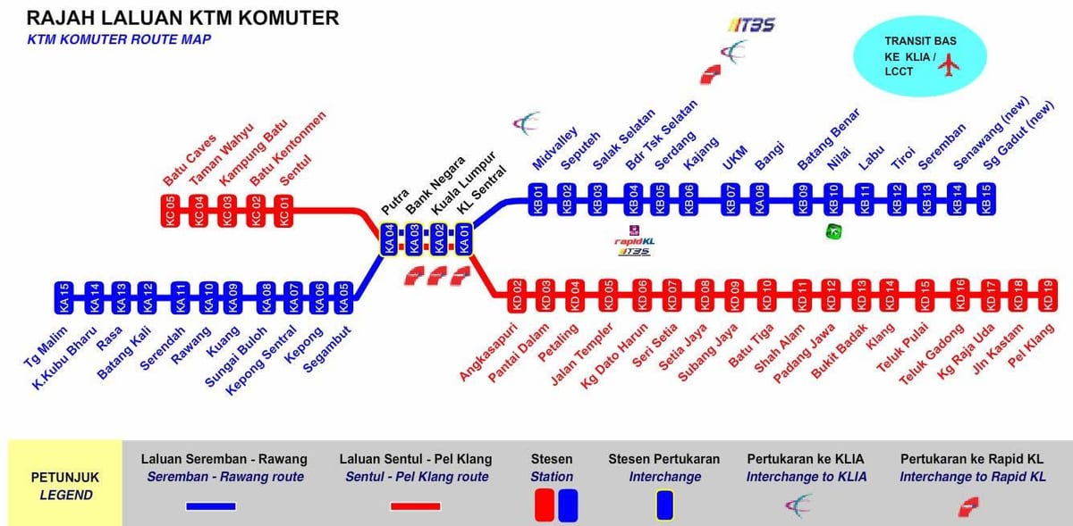 kl komuter χάρτης