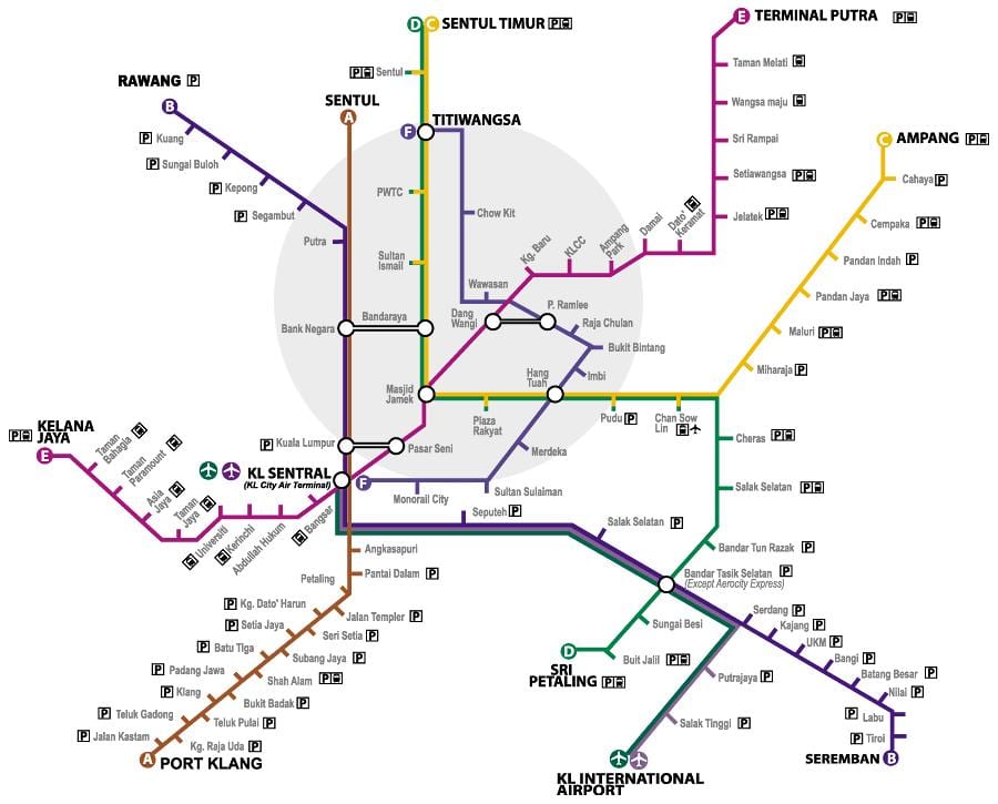 μαλαισία νέα lrt χάρτη της διαδρομής