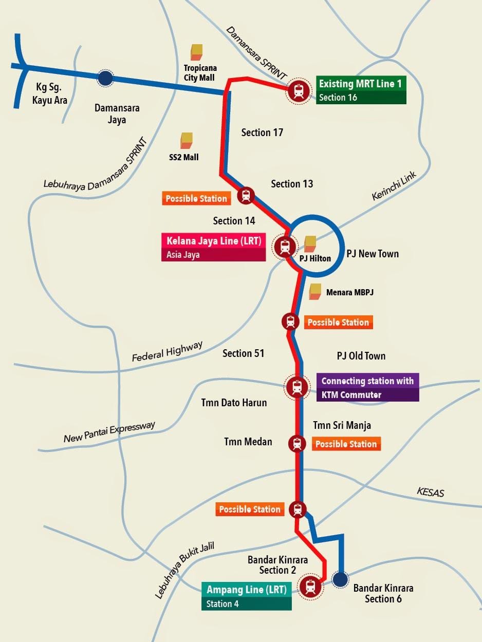 kelana jaya lrt χάρτη