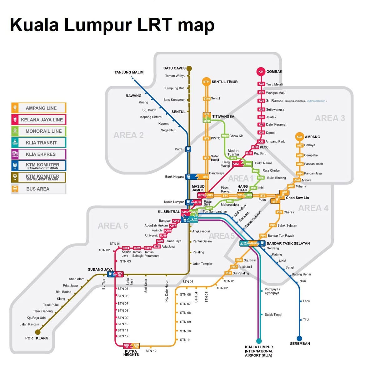 kl sentral lrt χάρτη
