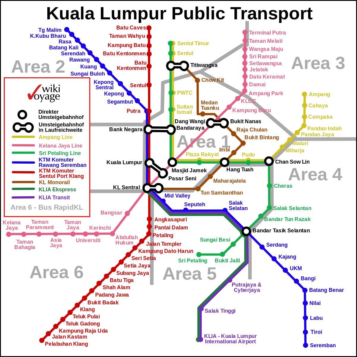 δημόσιες μεταφορές κουάλα λουμπούρ χάρτης