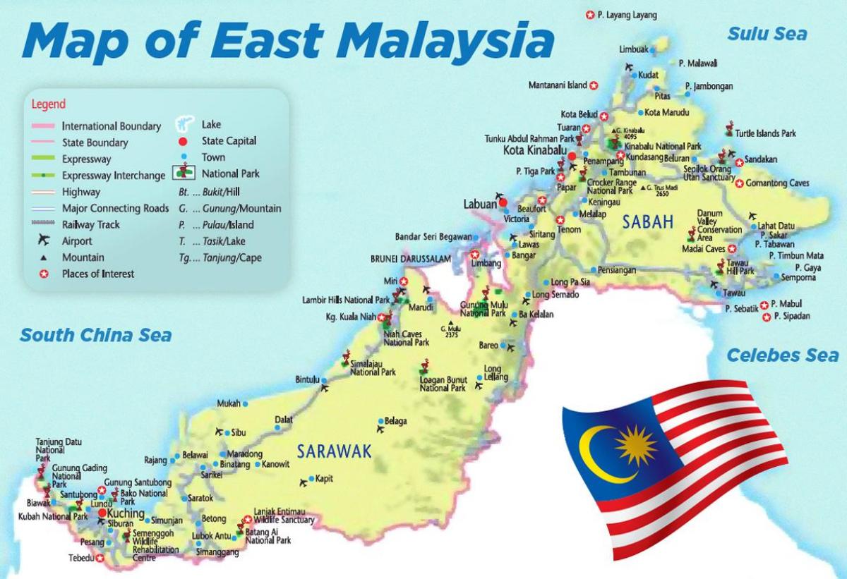 αεροδρόμια σε μαλαισία χάρτης