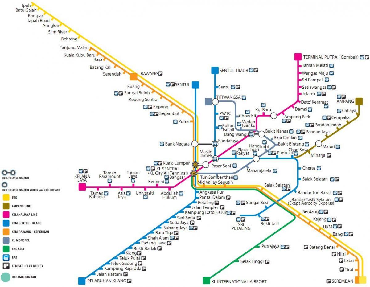 δημόσιες μεταφορές χάρτης μαλαισία