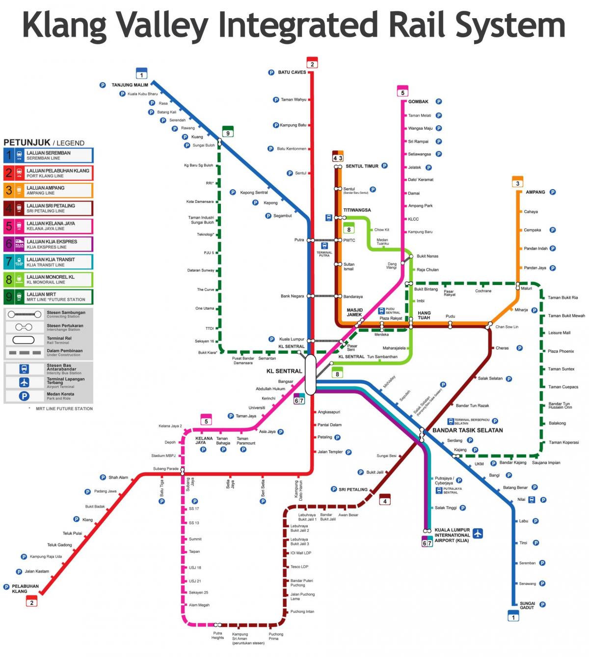 χάρτης τρένο μαλαισία