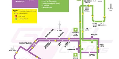 Χάρτης της πάει kl πράσινη γραμμή