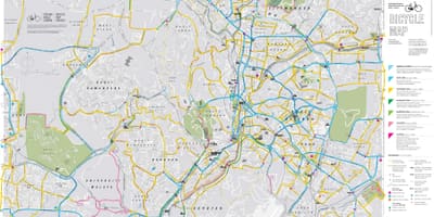 Χάρτης της ποδηλασίας κουάλα λουμπούρ ποδήλατο