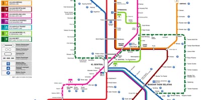 Μαλαισία σιδηροδρομικό σταθμό χάρτης