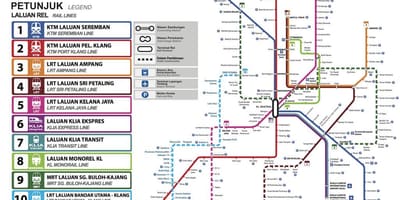 Δημόσιες μεταφορές χάρτης κουάλα λουμπούρ