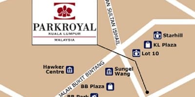 Χάρτης της parkroyal kuala lumpur