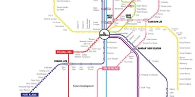 Kl σιδηροδρομικό χάρτη της διαδρομής