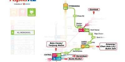 Κουάλα λουμπούρ monorail χάρτης