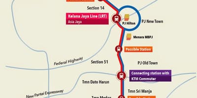 Kelana jaya lrt χάρτη