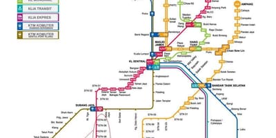 Subang jaya lrt χάρτη της διαδρομής