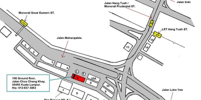 Hang tuah monorail station χάρτης